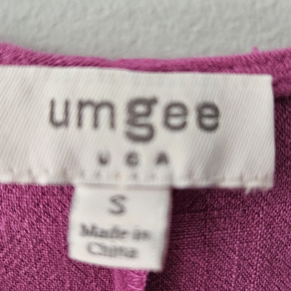 NWOT Umgee Pink/Leopard Print Tunic with Ruffle Sleeves - Size Small - Picture 3 of 3